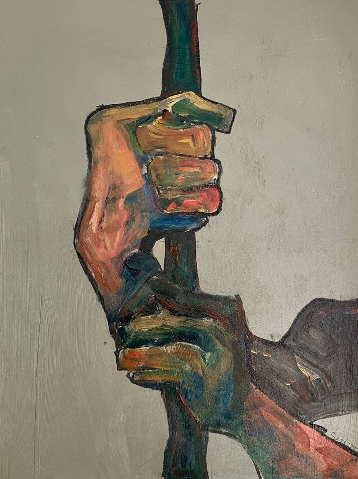 Hodge acrylic on board (tool)