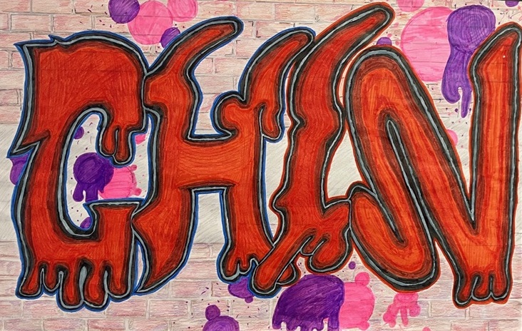 detail mixed media on paper age 16