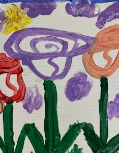 work by young artist, acrylic on canvas