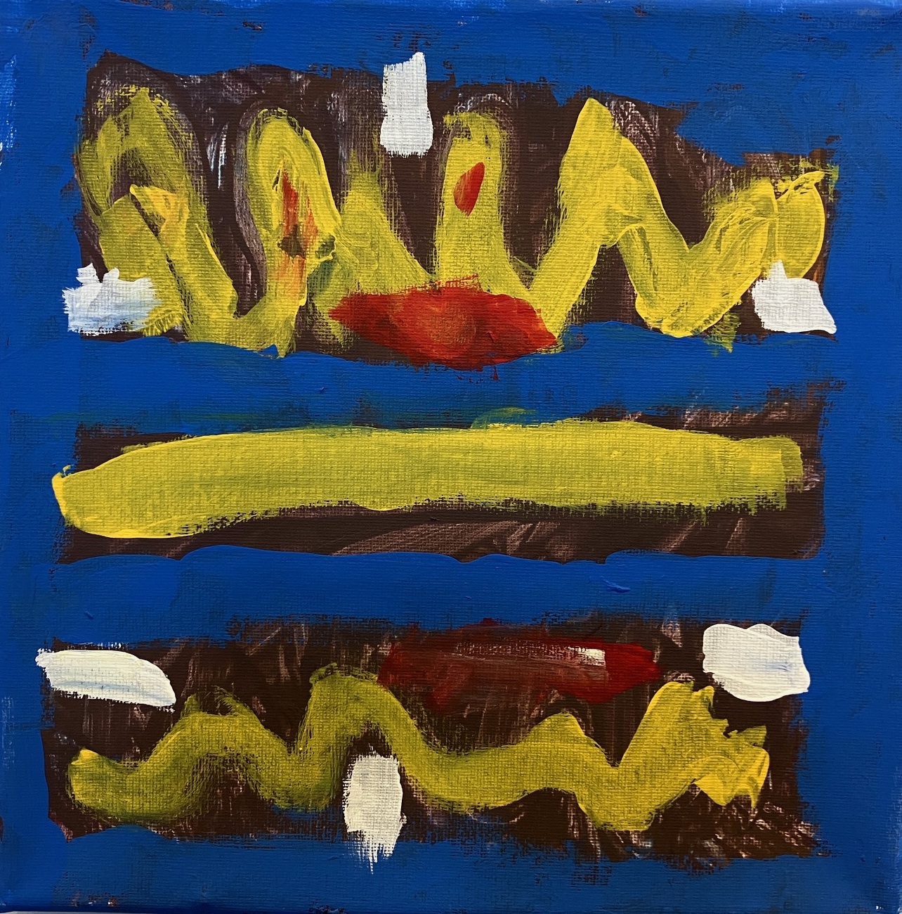 detail from student work, acrylic on canvas