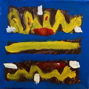 work by young artist, acrylic on canvas