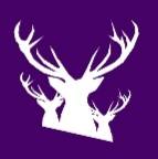 Cut Knife Elks purple logo with elk head silhouettes